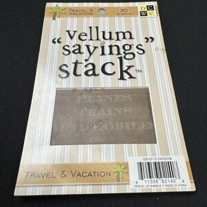 DCWV Diecuts with a View  Sayings Travel & Vacation Version